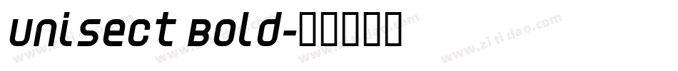 Unisect Bold字体转换